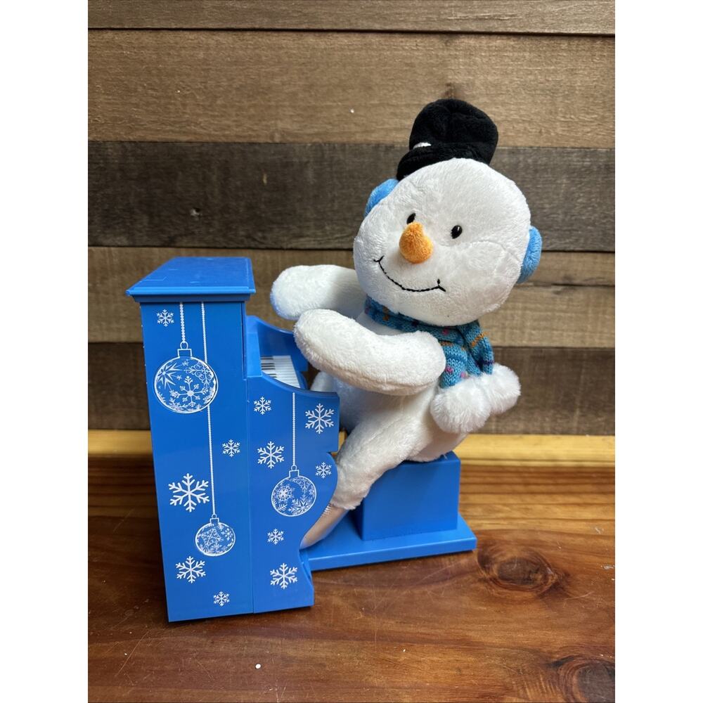 Snowman Playing Piano Lights Sound And 3 Songs